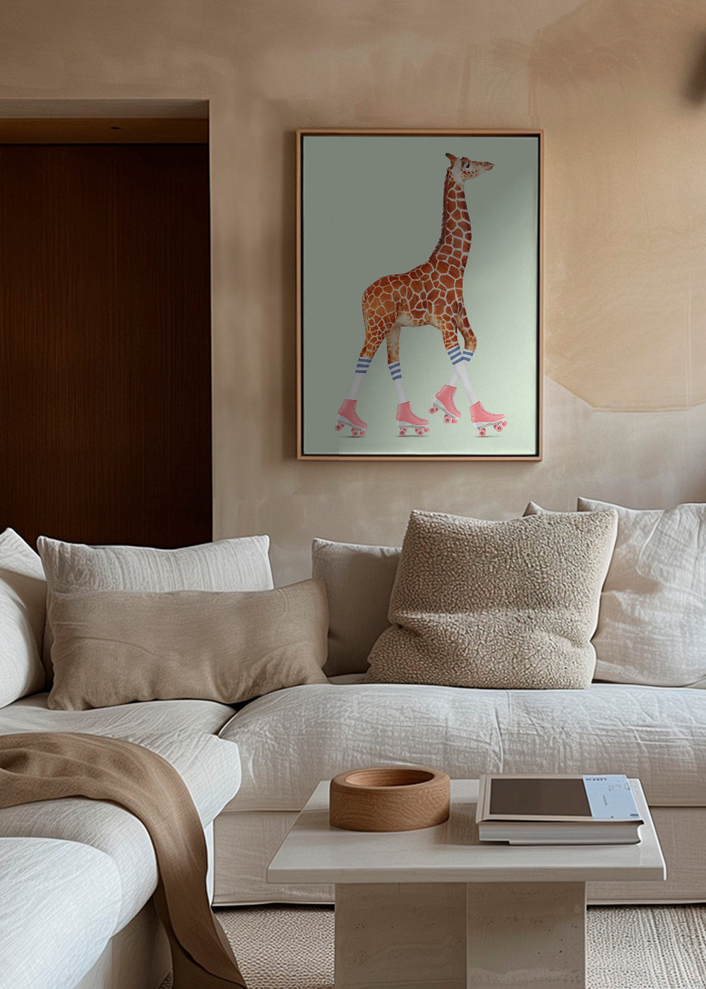 Rollerskating Giraffe