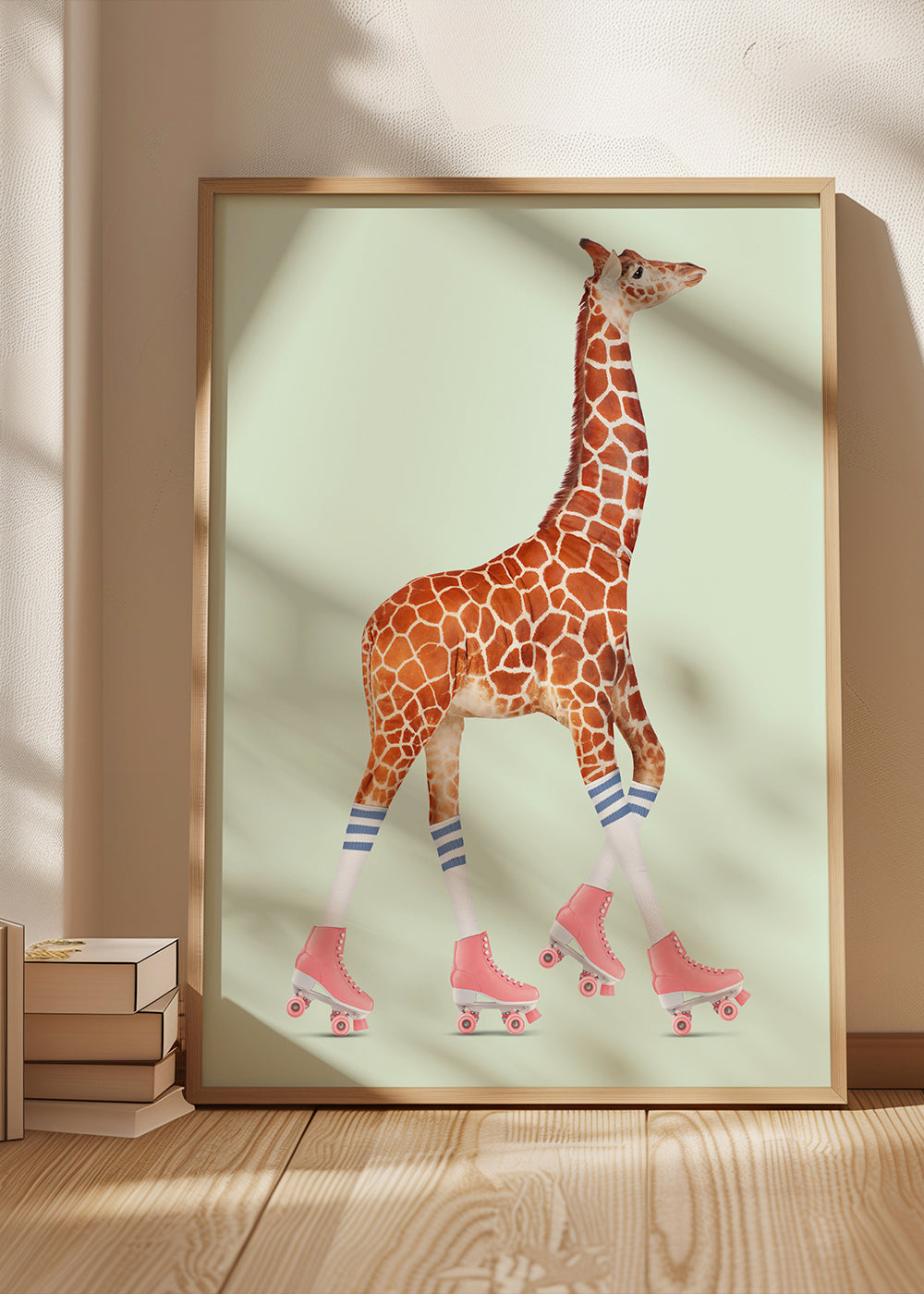 Rollerskating Giraffe