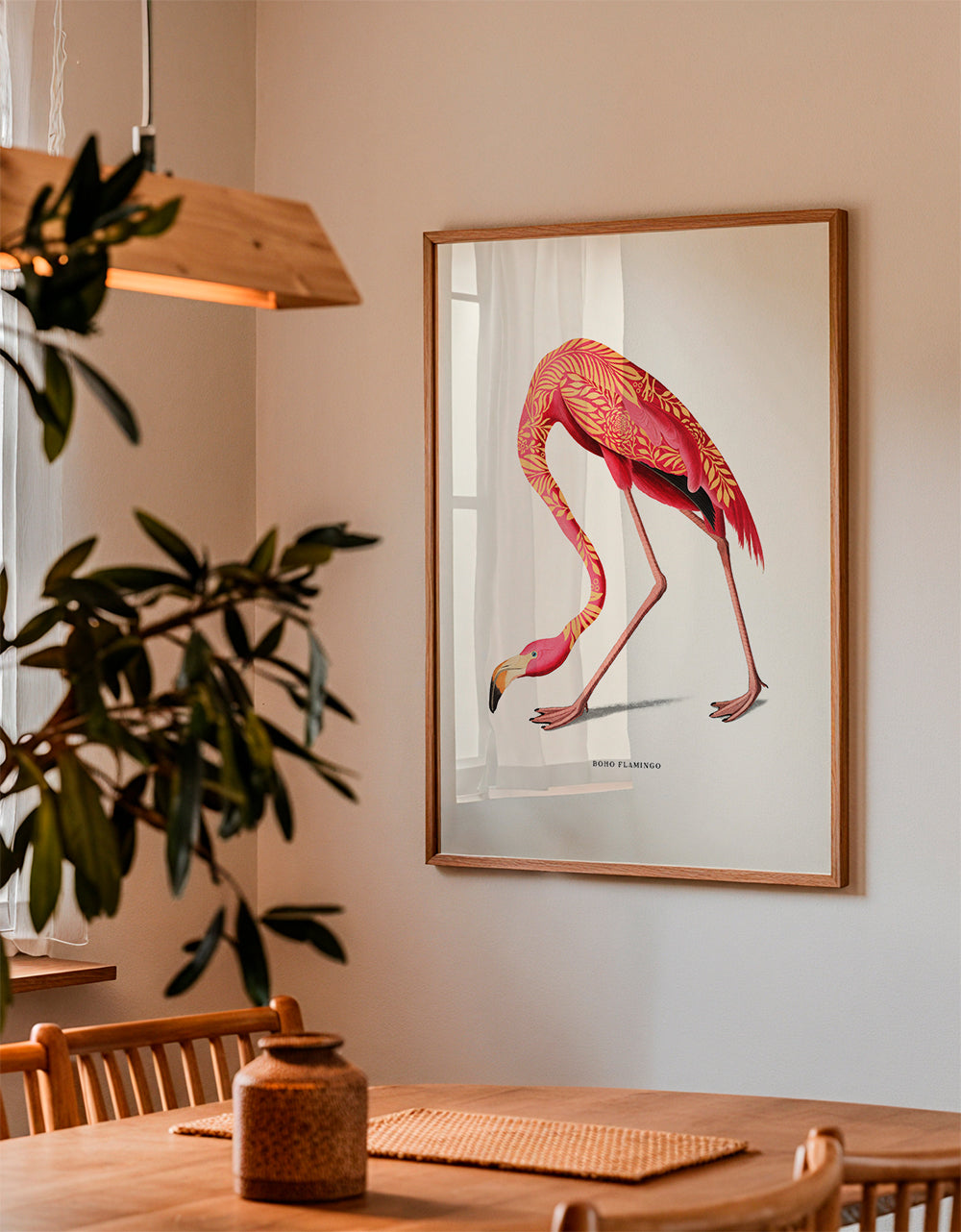 Boho flamingo