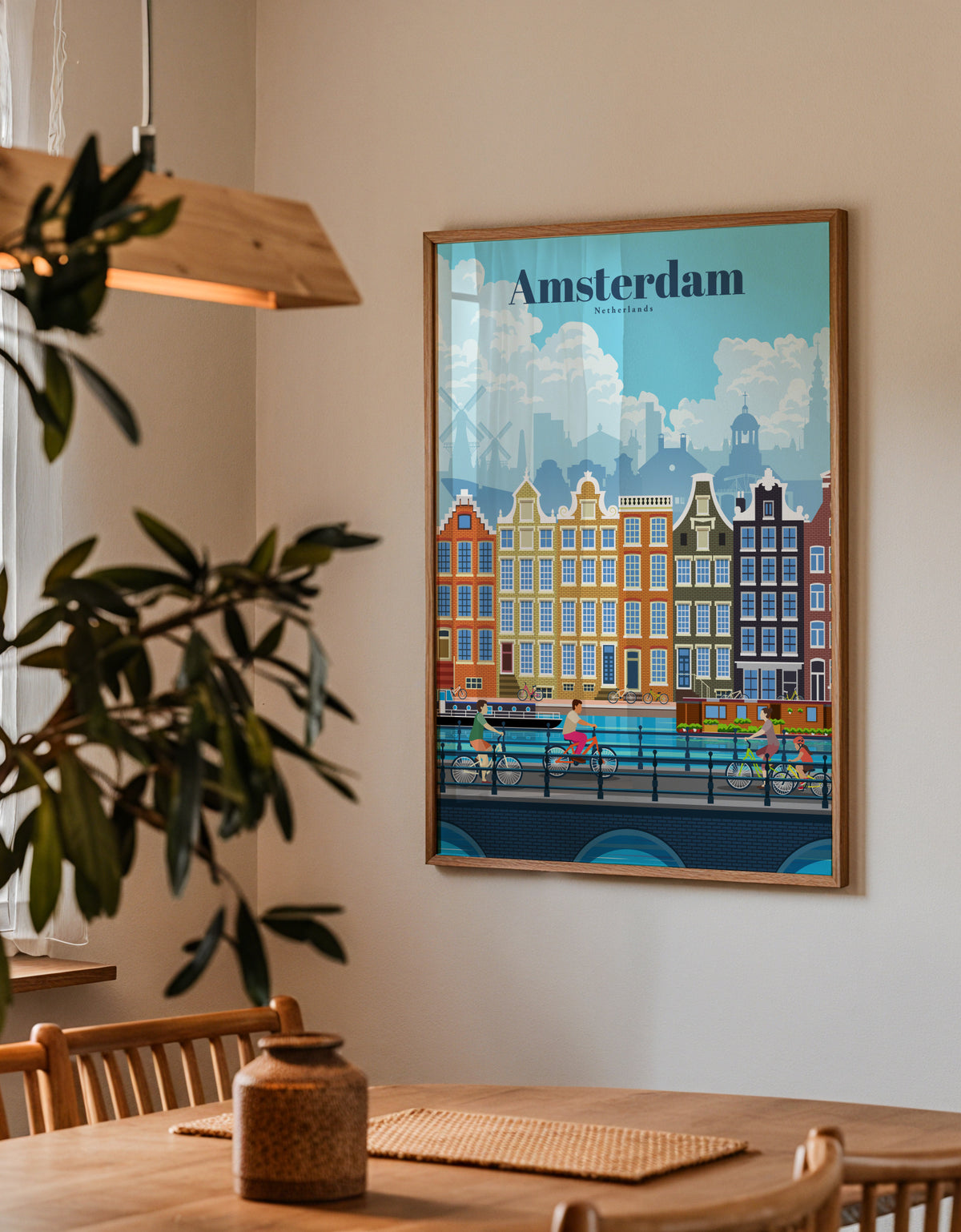 Travel to Amsterdam - Framed poster detail