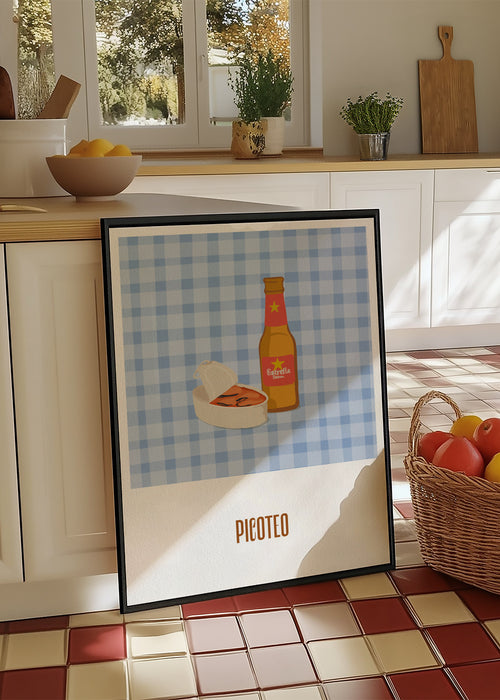 Picoteo - Framed poster in an interior
