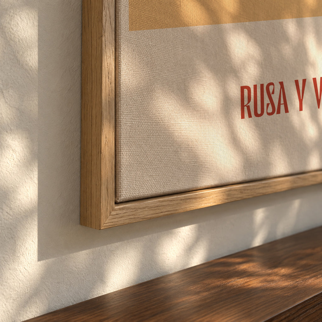Rusa y vermut - Framed canvas detail