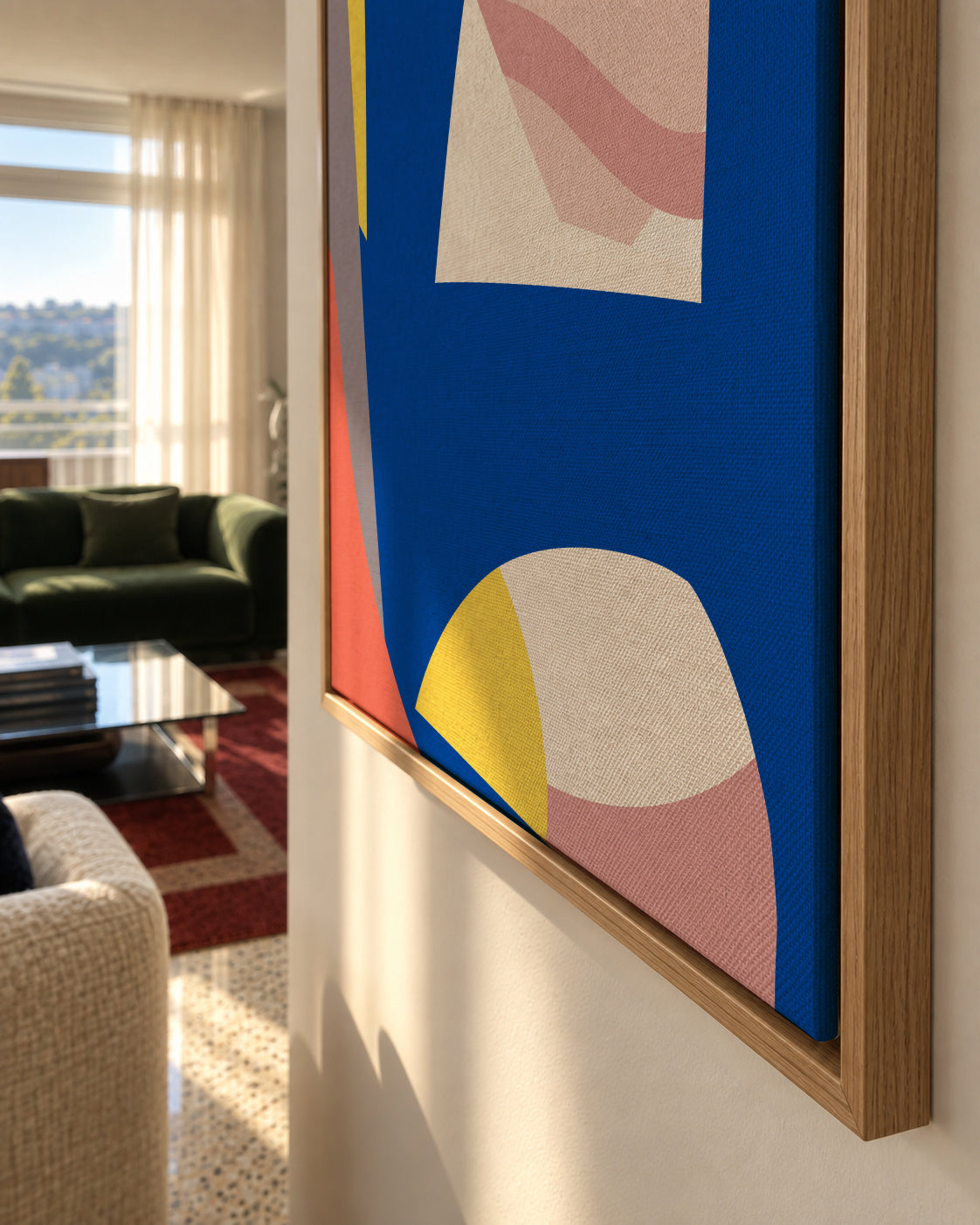 Modernist - Framed canvas detail