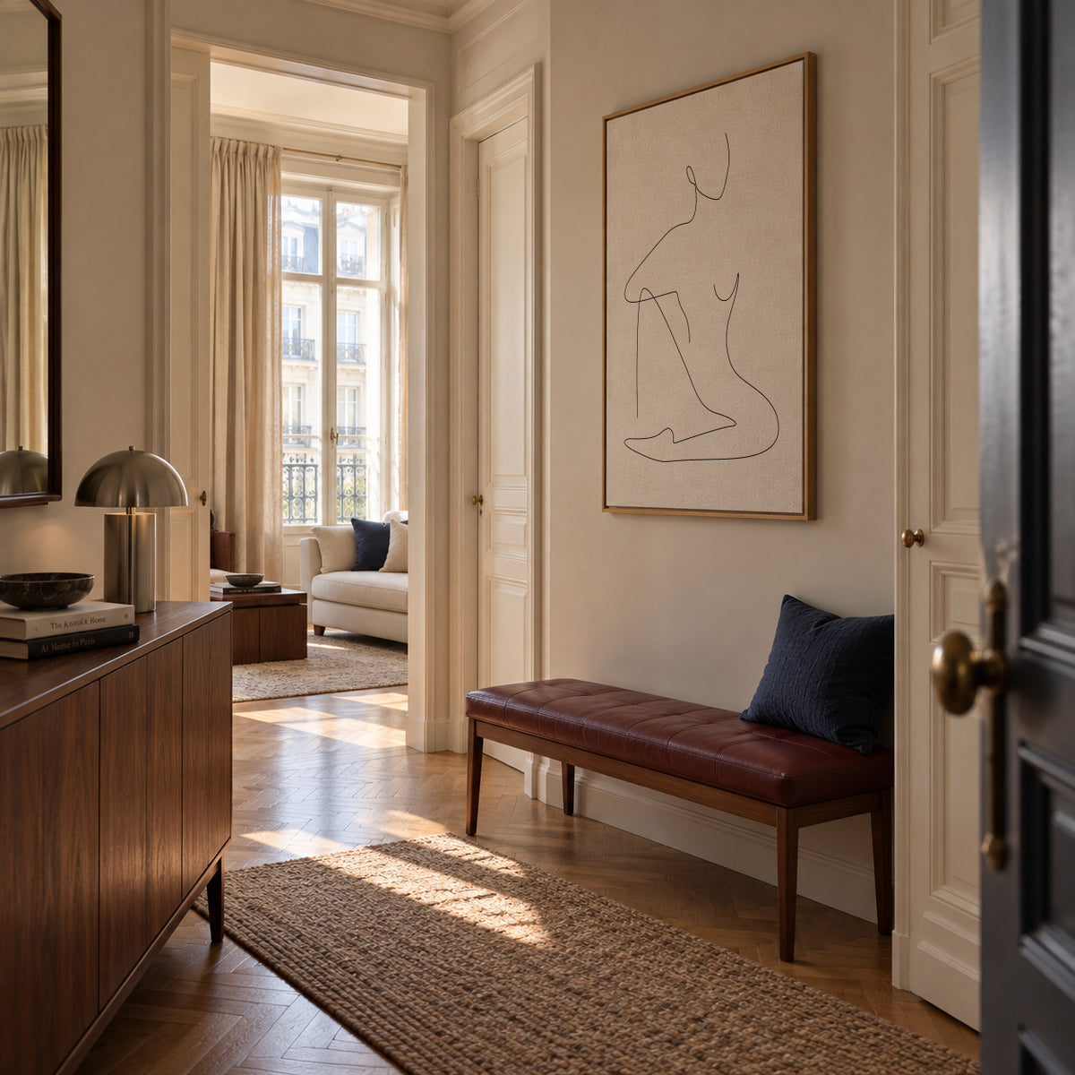 Restful - Framed canvas in an interior