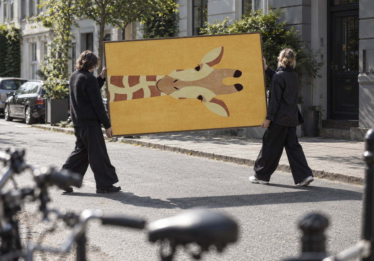FAUNA / Giraffe - Framed canvas in an interior
