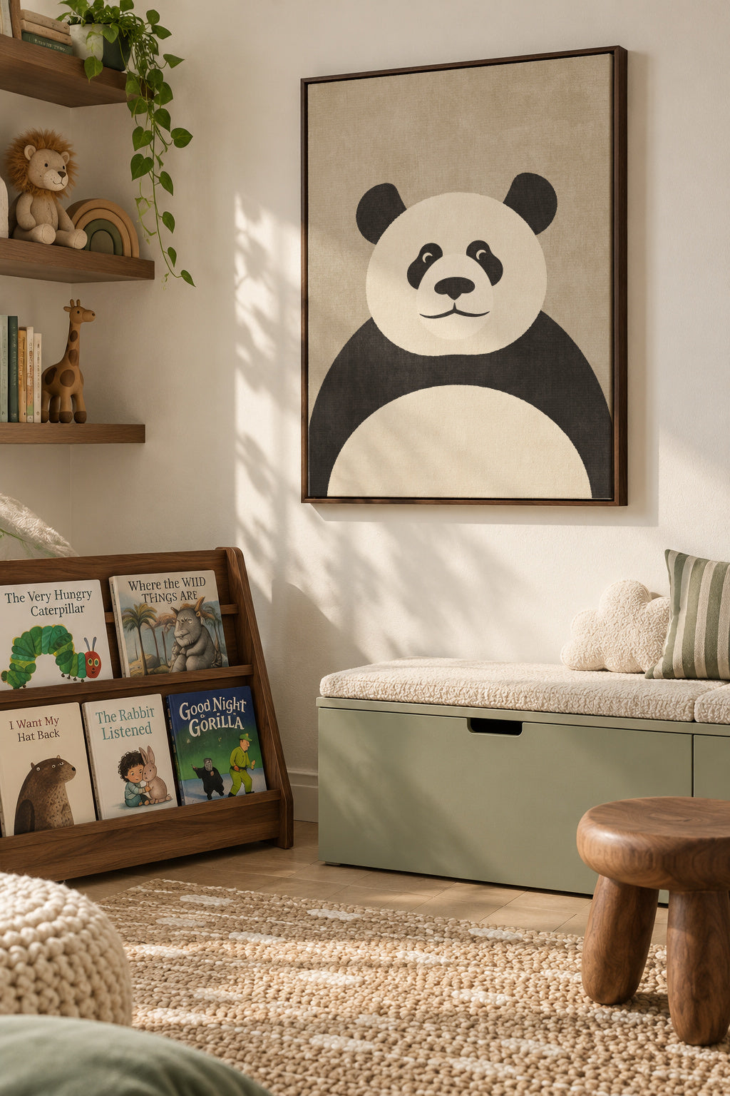 FAUNA / Panda - Framed canvas in an interior