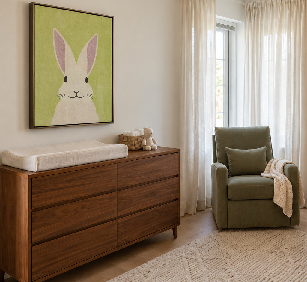 FAUNA / Rabbit - Framed canvas in an interior