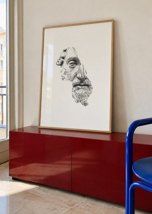 Marcus Aurelius Antoninus Augustus - Framed poster in an interior