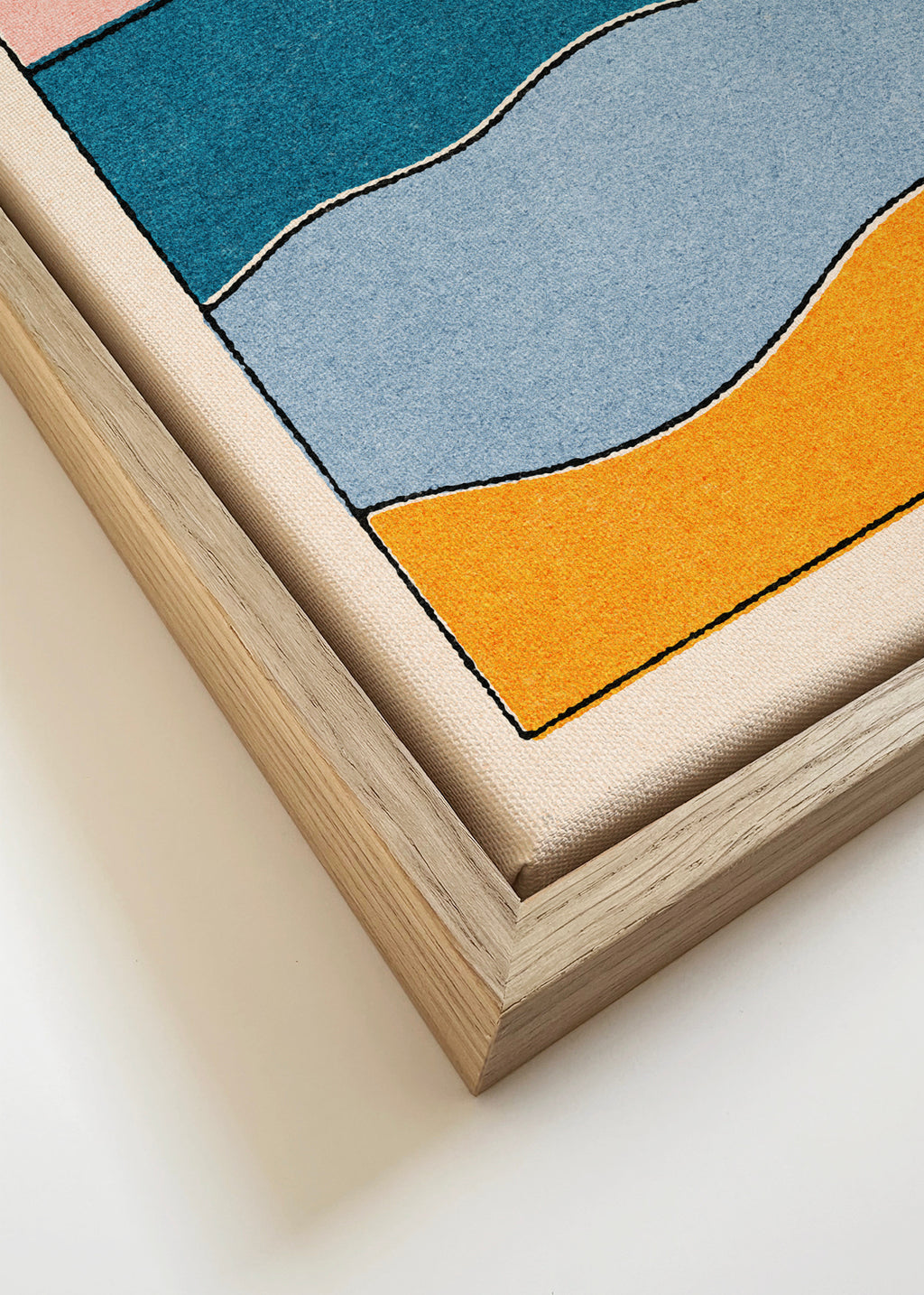 LANDSHAPES / Beach - Riso - Framed canvas detail