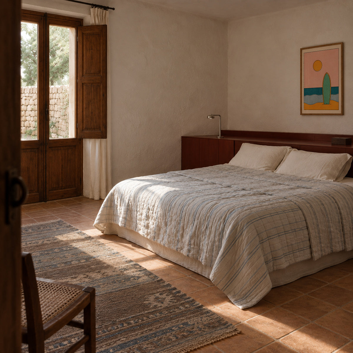 LANDSHAPES / Beach - Riso - Framed poster in an interior