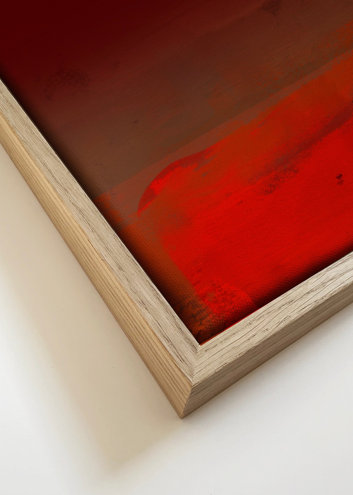 Organic Stack In Orange Red & Brown 1 - Framed canvas detail