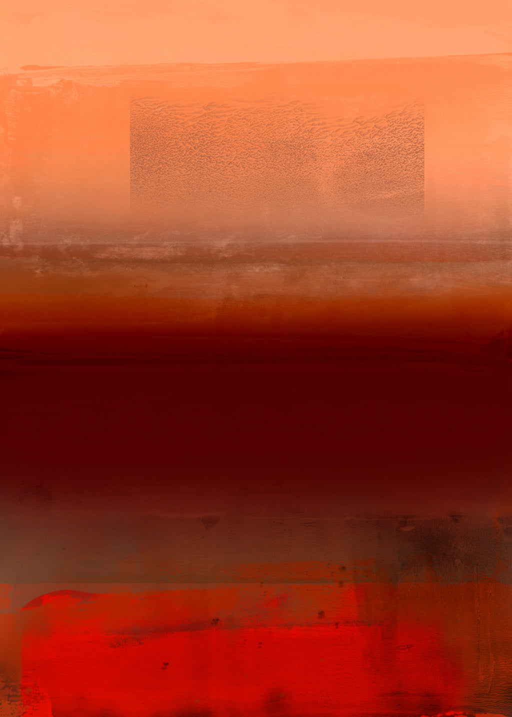 Organic Stack In Orange Red & Brown 1 - Unframed art print