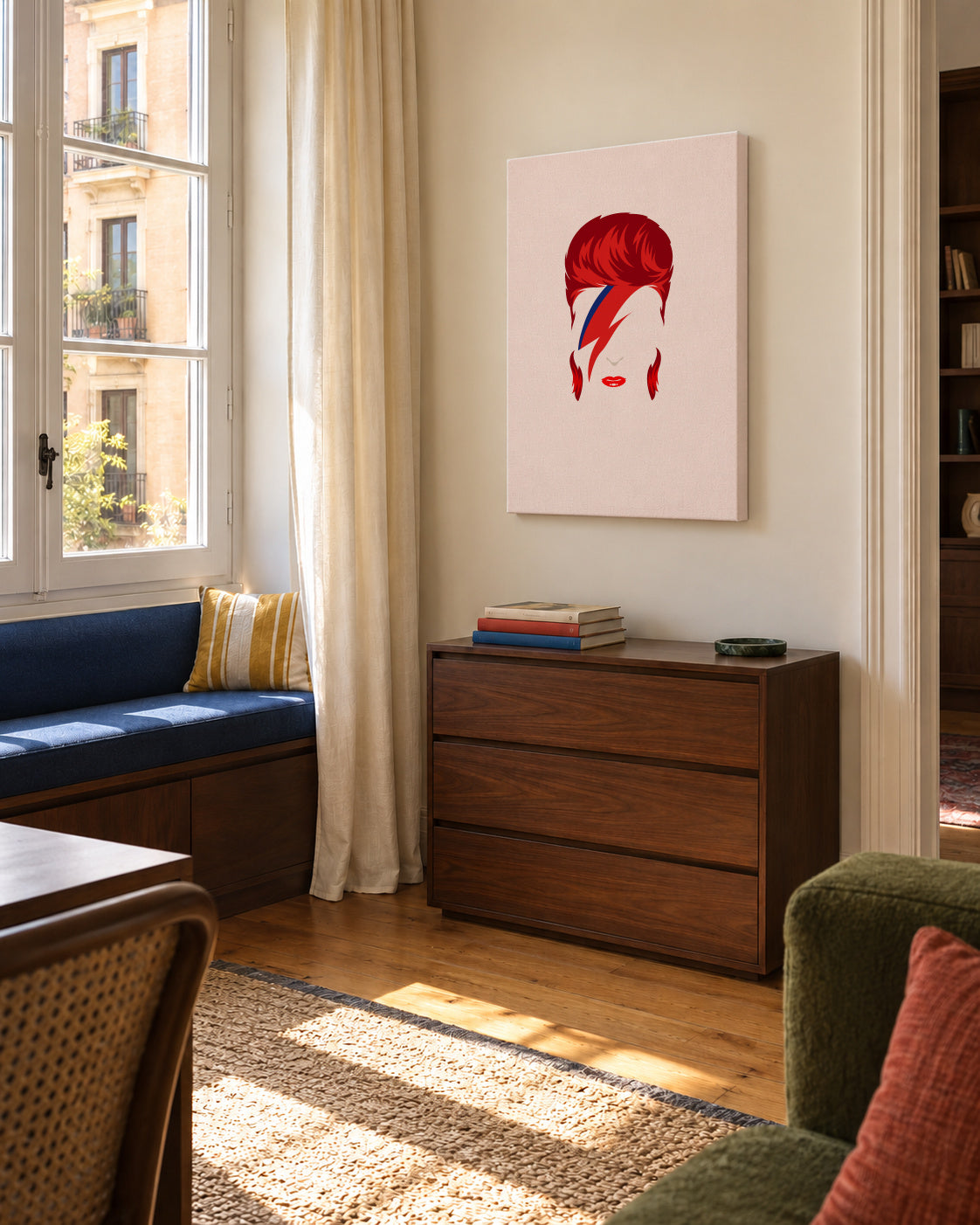 Bowie - Unframed canvas in an interior