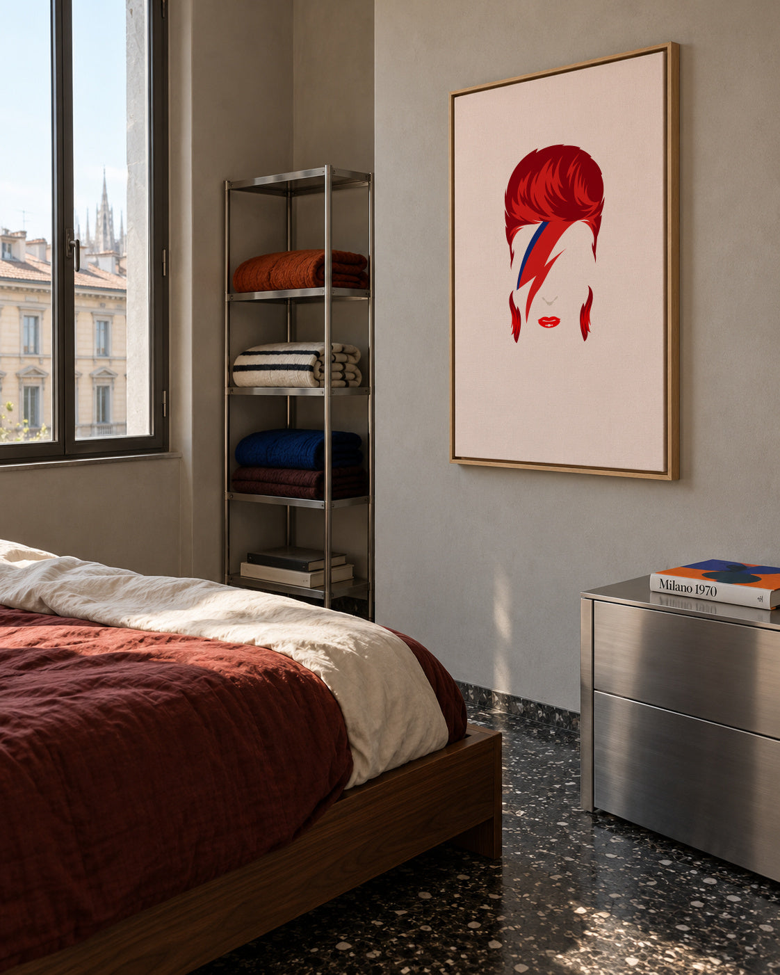 Bowie - Framed canvas in an interior