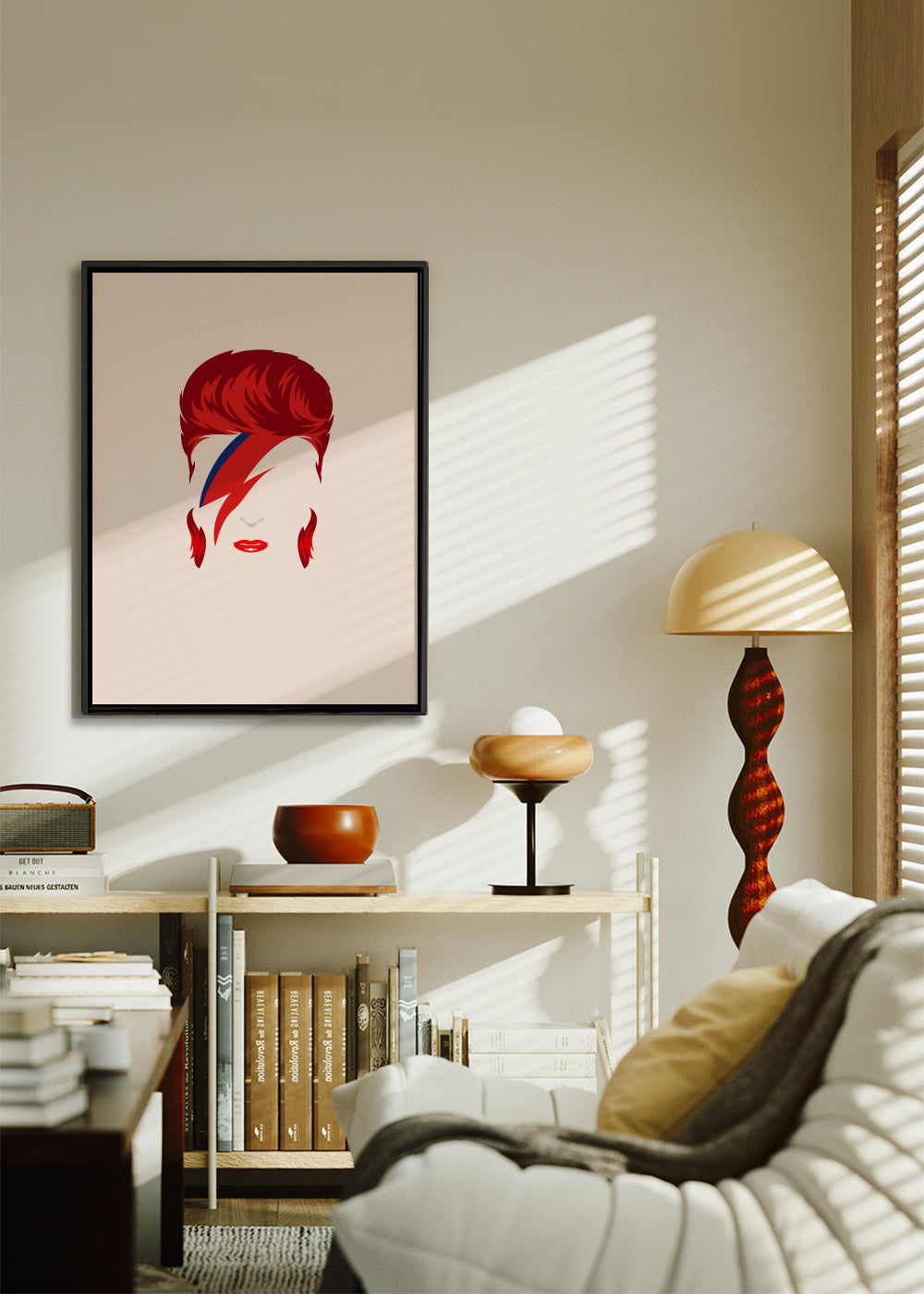 Bowie - Framed canvas in an interior