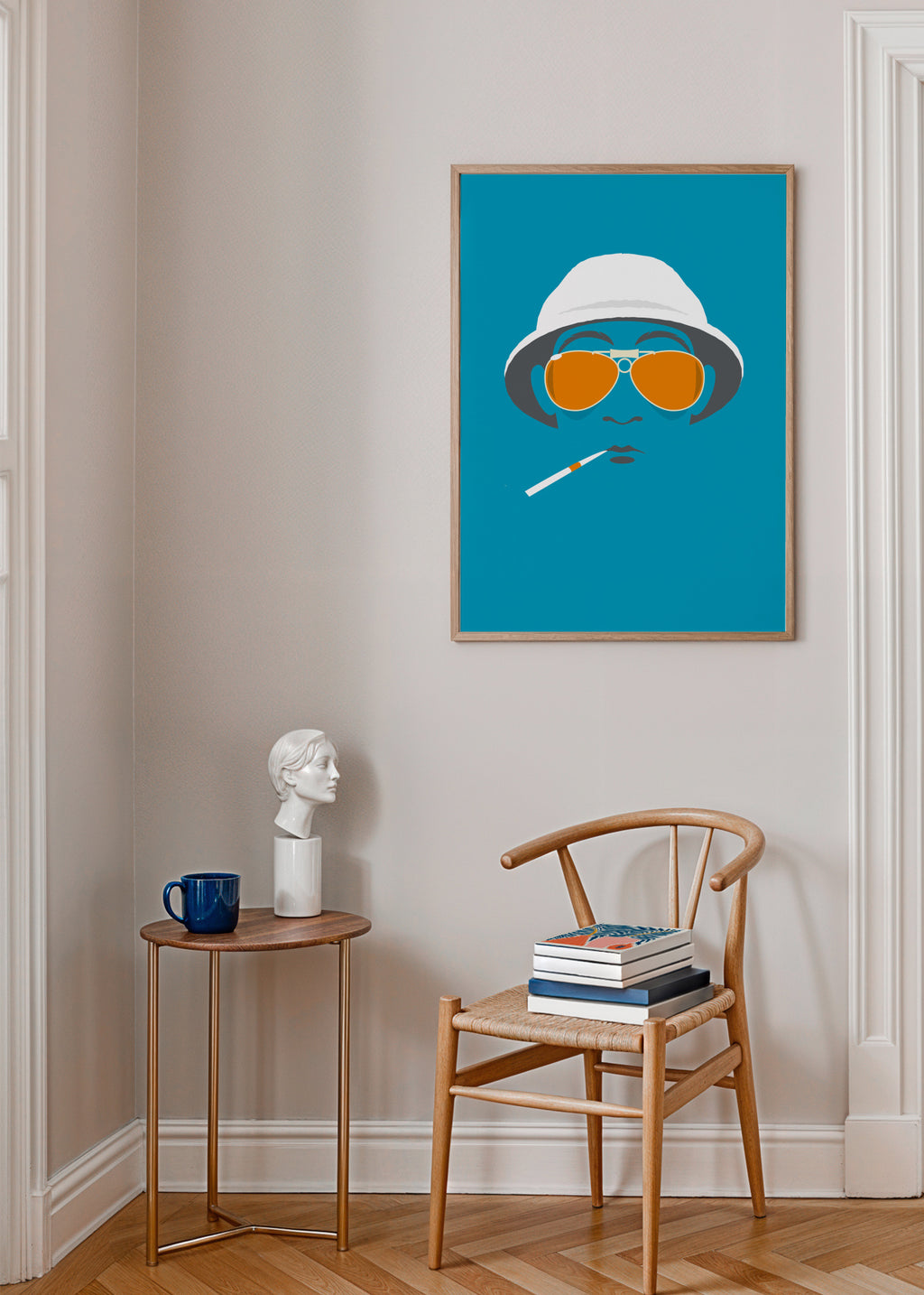 Fear and Loathing - Framed poster in an interior