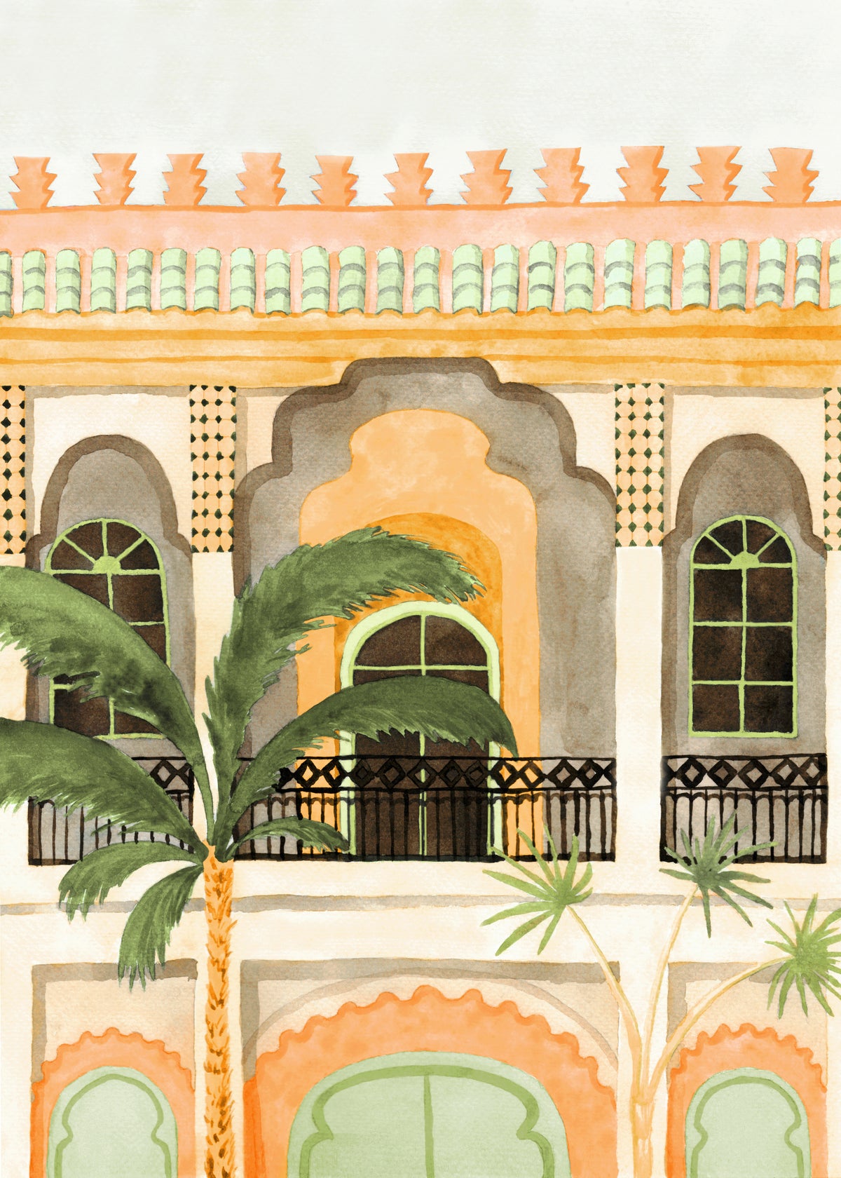 Marrakech Riad - Unframed art print