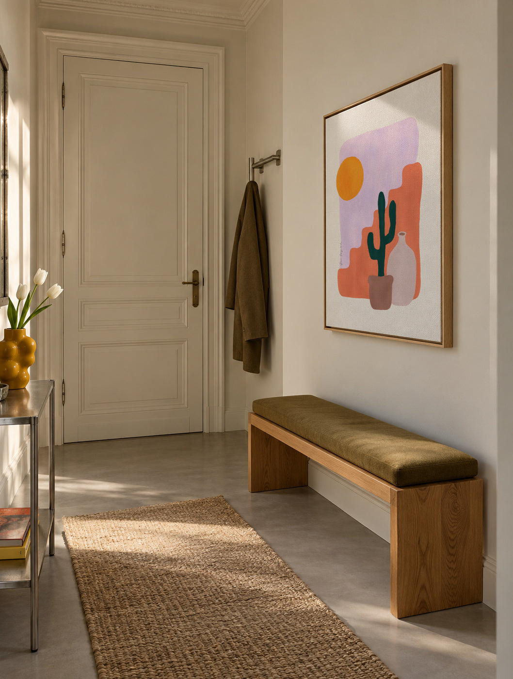 Cactus & Sunshine - Framed canvas in an interior