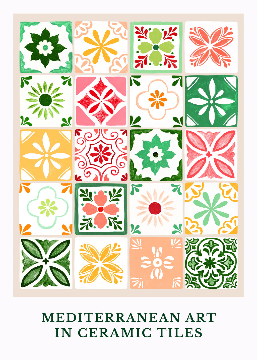 Mediterranean Tiles - Unframed art print
