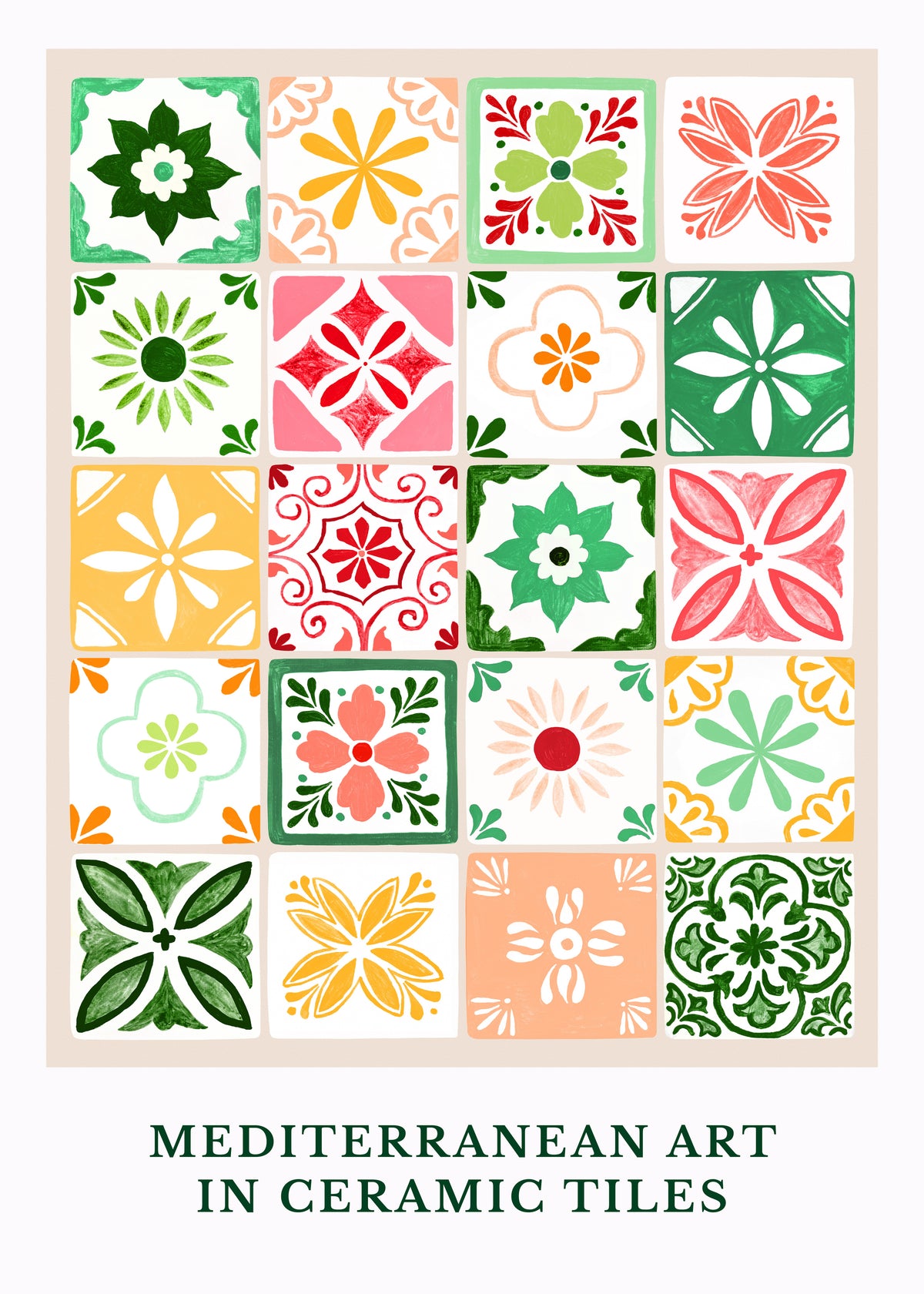 Mediterranean Tiles - Unframed art print