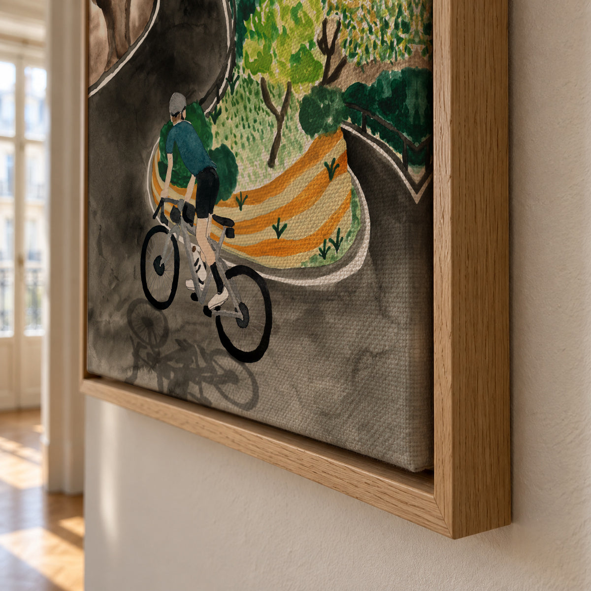 Tramuntana Mountain Roads - Framed canvas detail