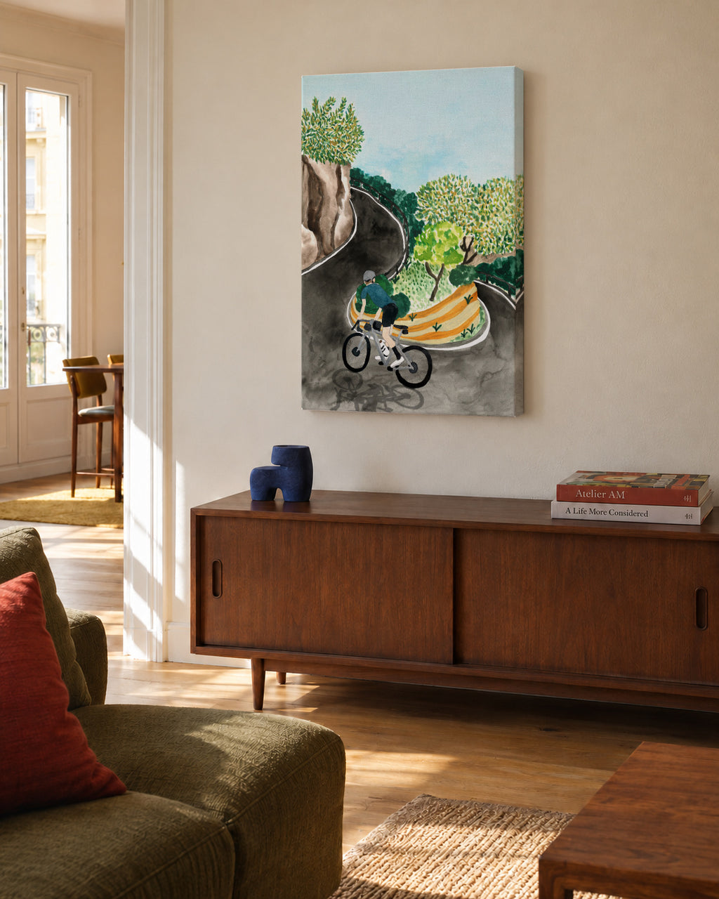 Tramuntana Mountain Roads - Unframed canvas in an interior
