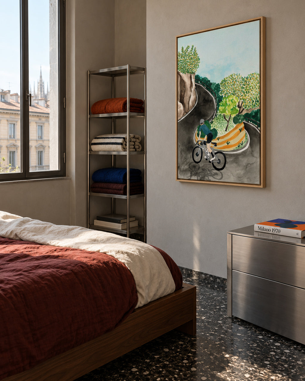 Tramuntana Mountain Roads - Framed canvas in an interior