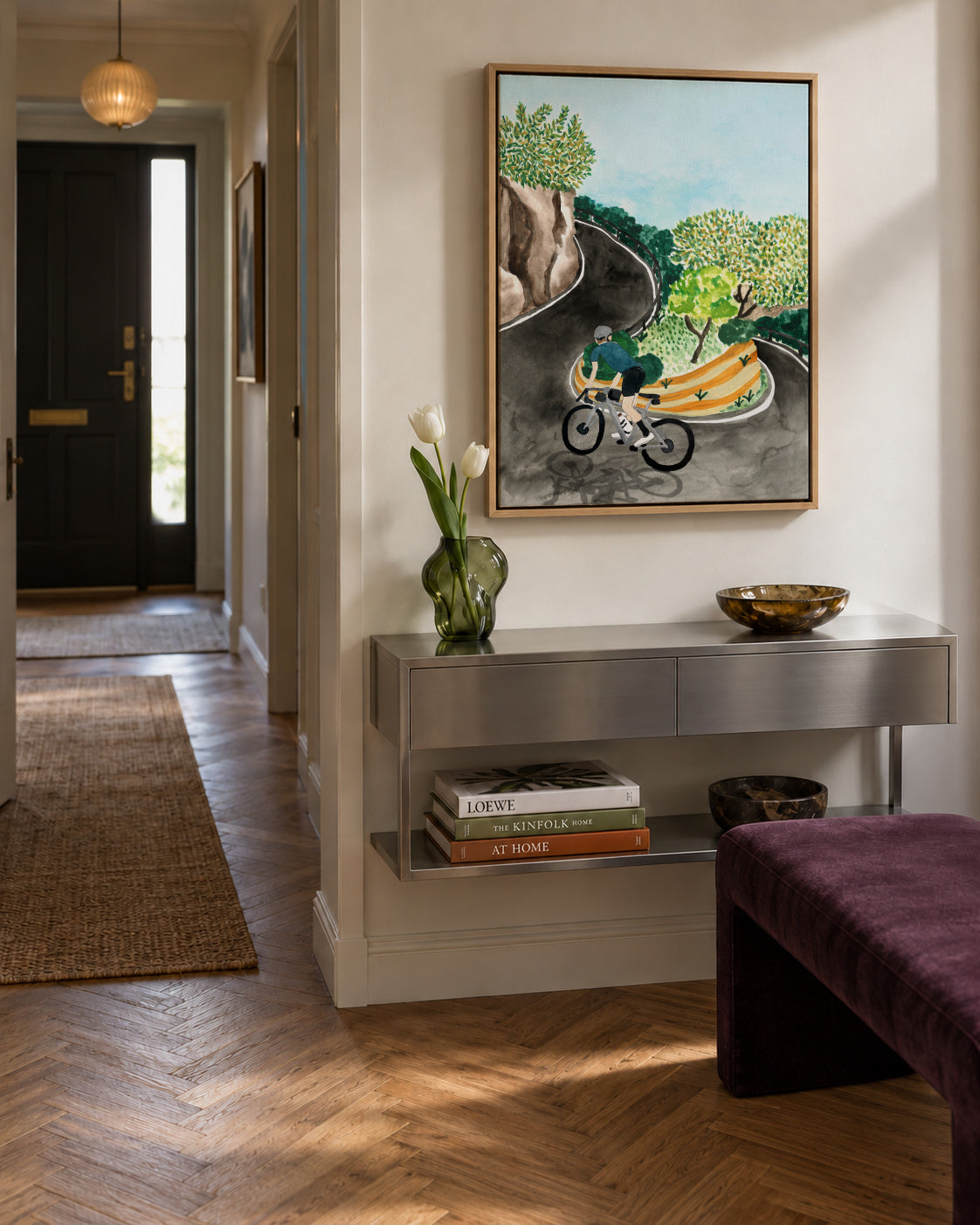 Tramuntana Mountain Roads - Framed canvas in an interior