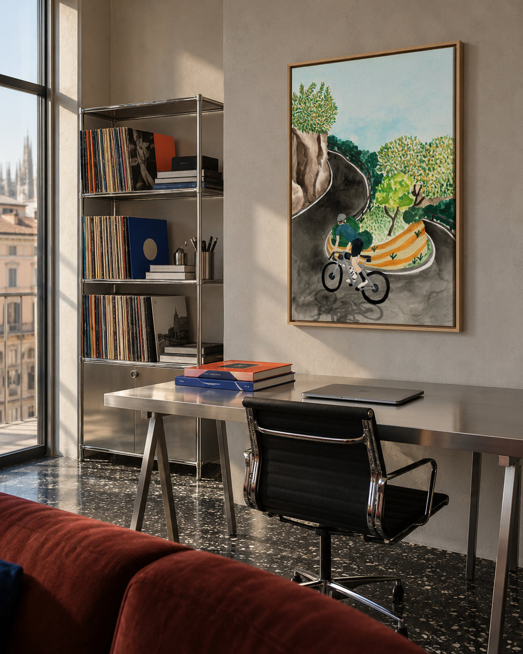 Tramuntana Mountain Roads - Framed canvas in an interior