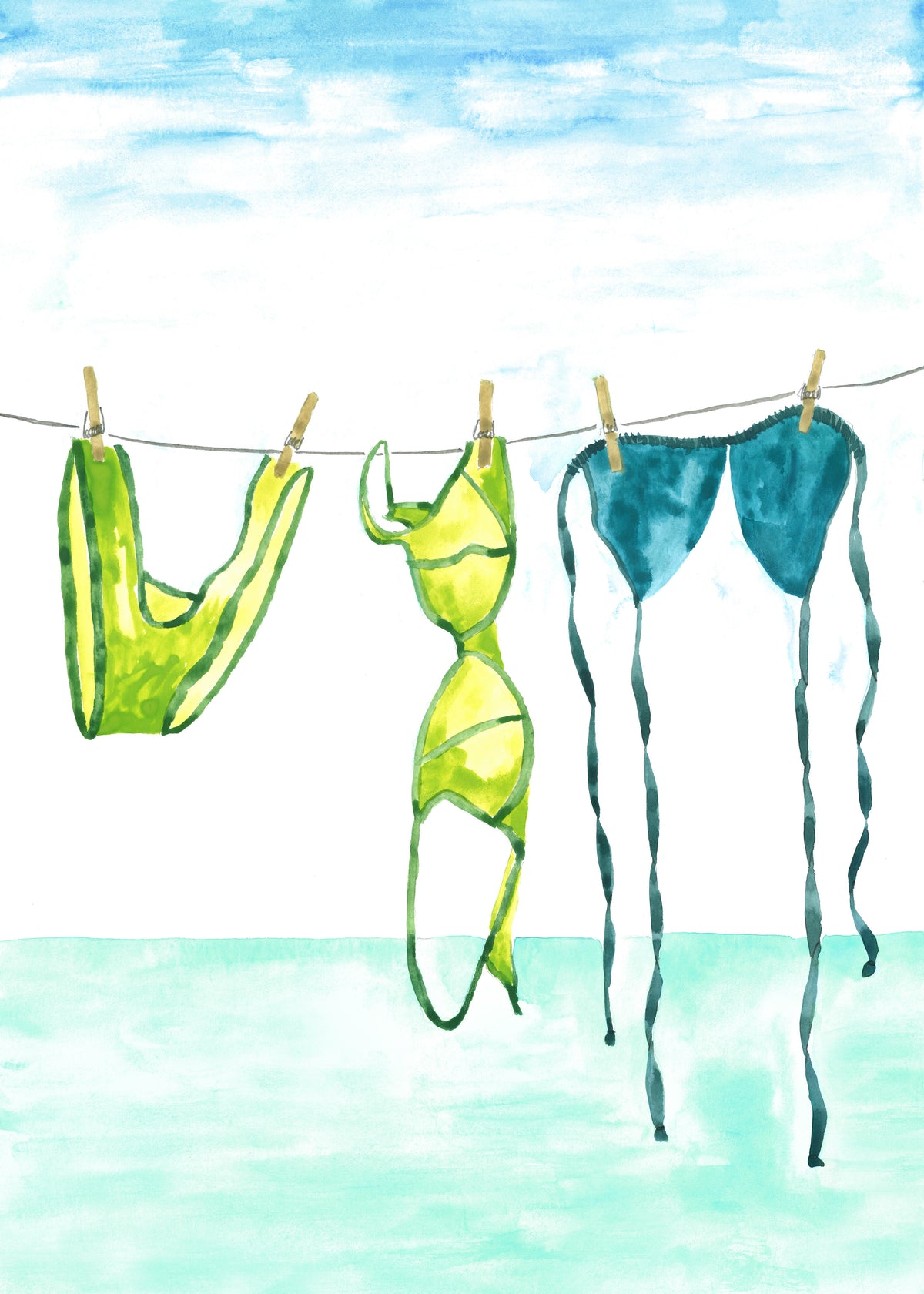 Bikini Beach Days - Unframed art print