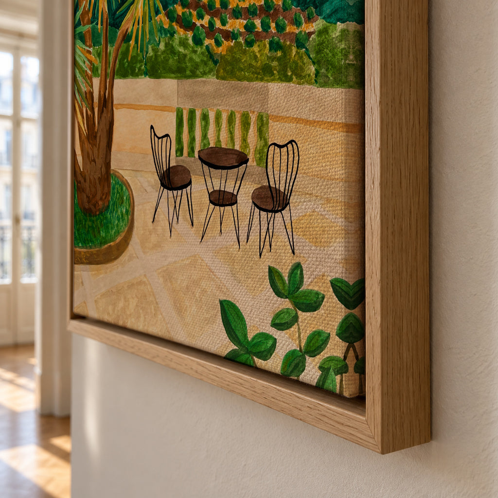 Tramuntana Terrace - Framed canvas detail