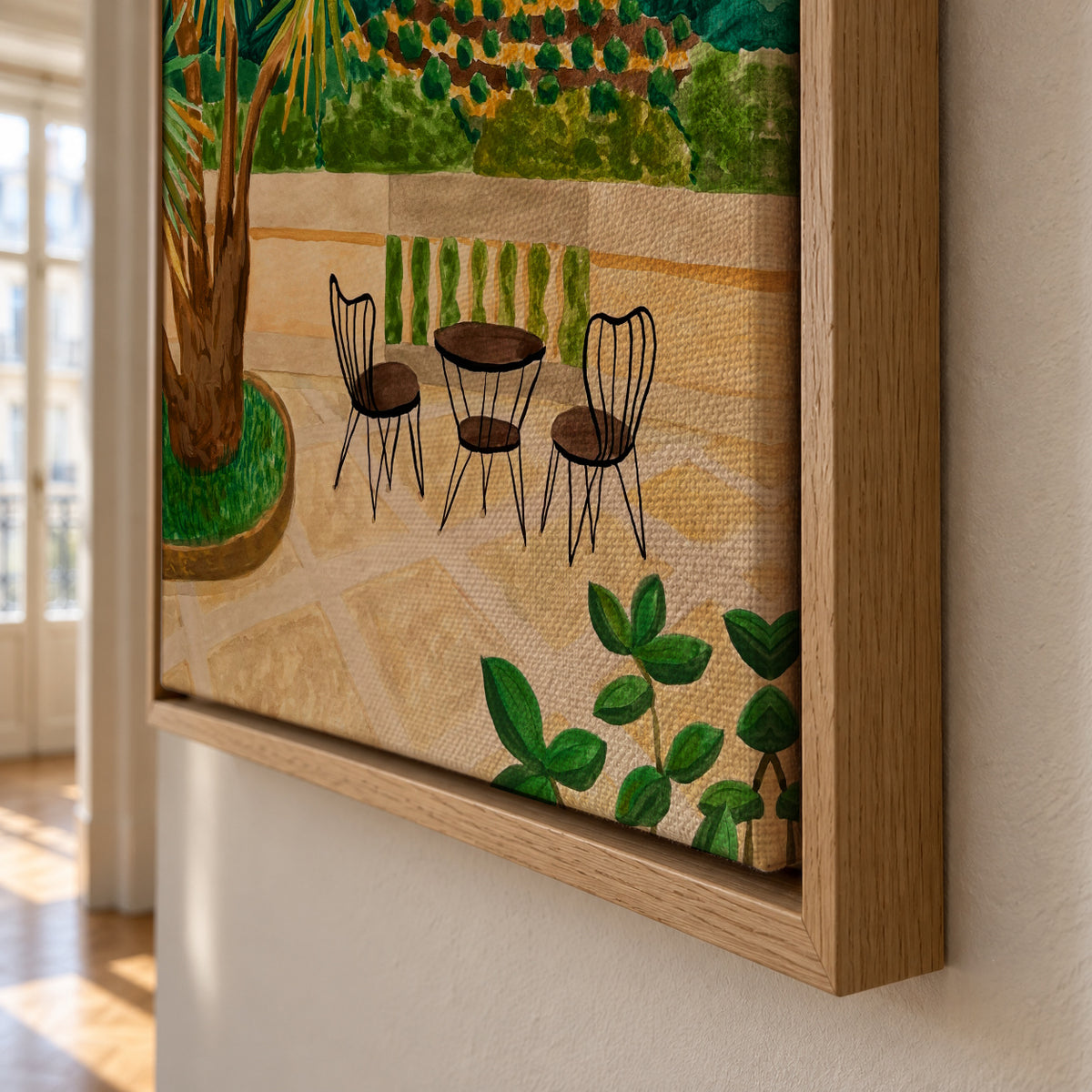 Tramuntana Terrace - Framed canvas detail