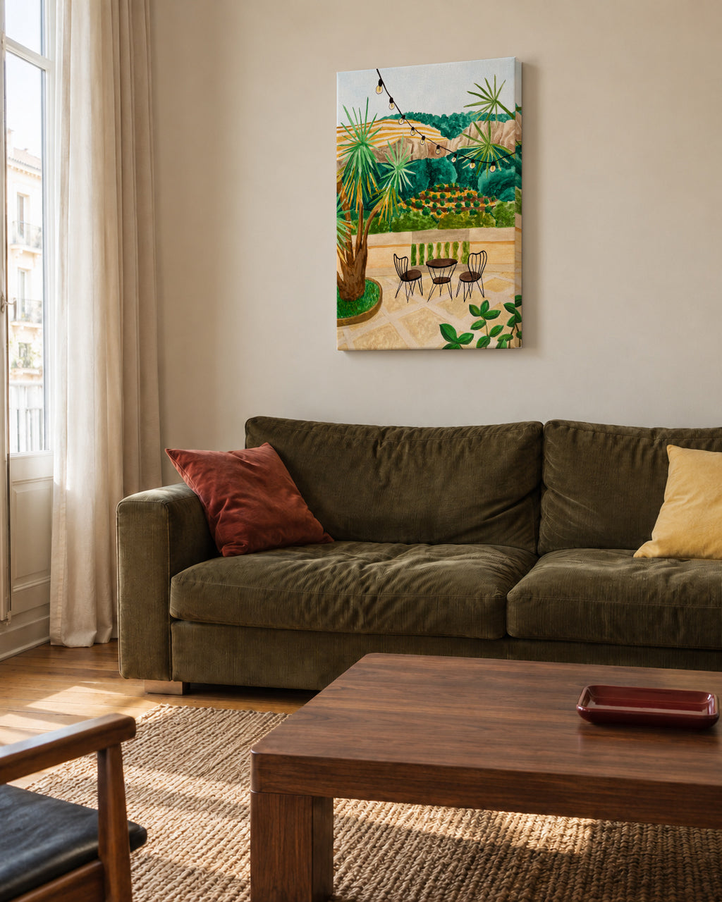 Tramuntana Terrace - Unframed canvas in an interior