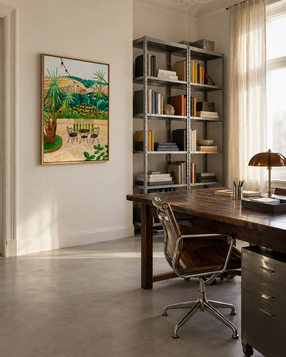 Tramuntana Terrace - Framed canvas in an interior
