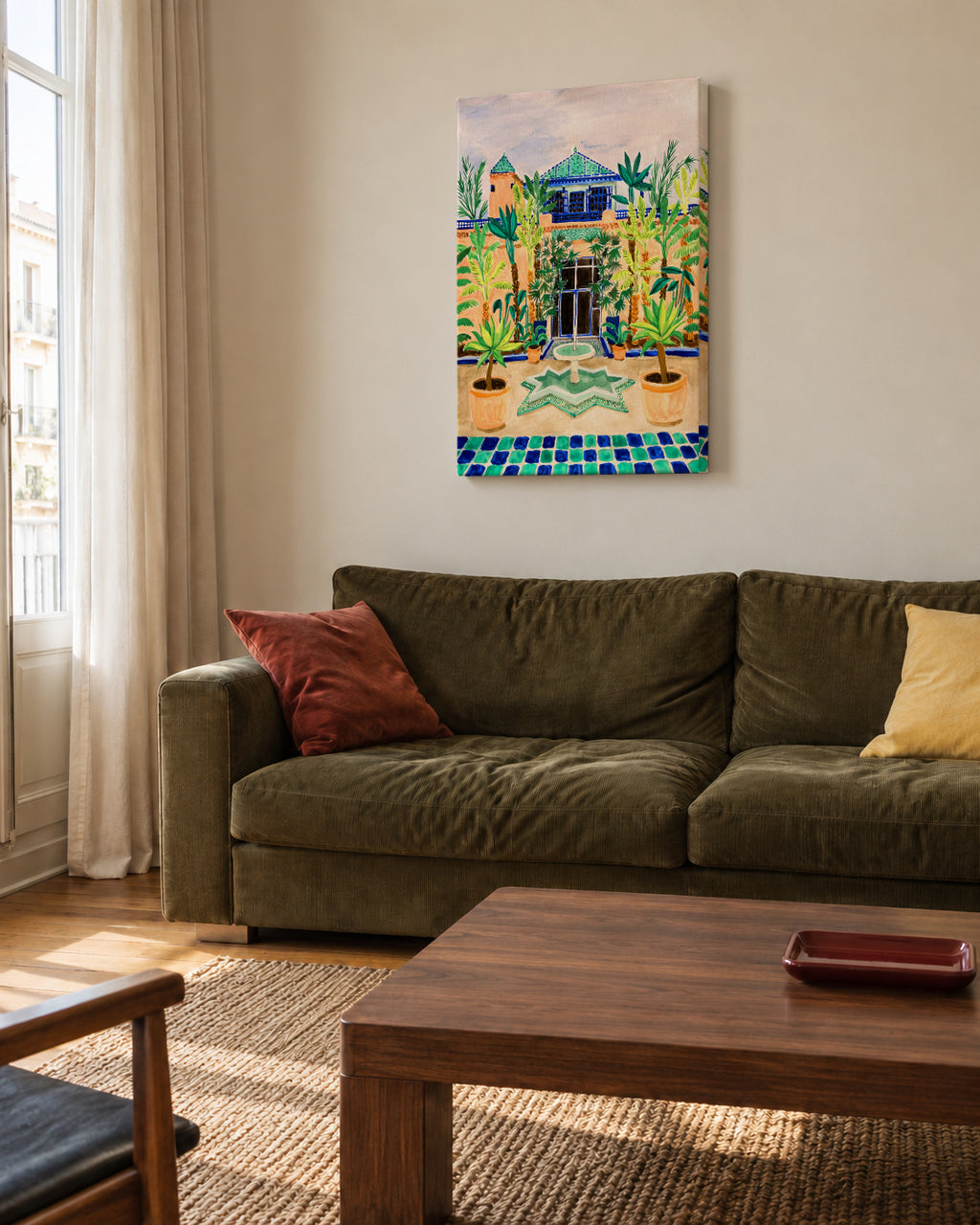 Jardin Majorelle - Unframed canvas in an interior