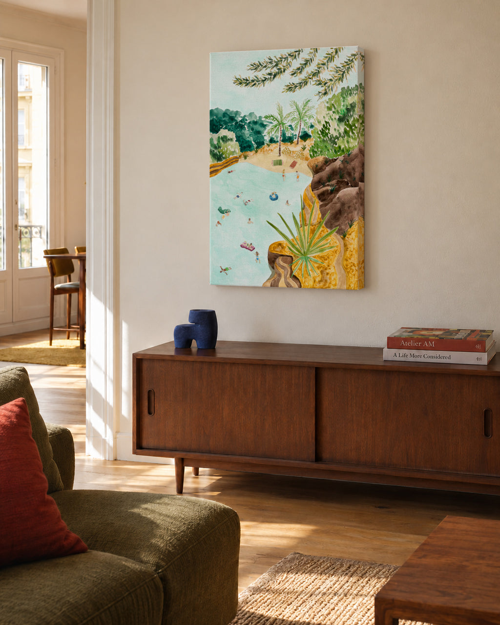 Cala Mallorquina - Unframed canvas in an interior