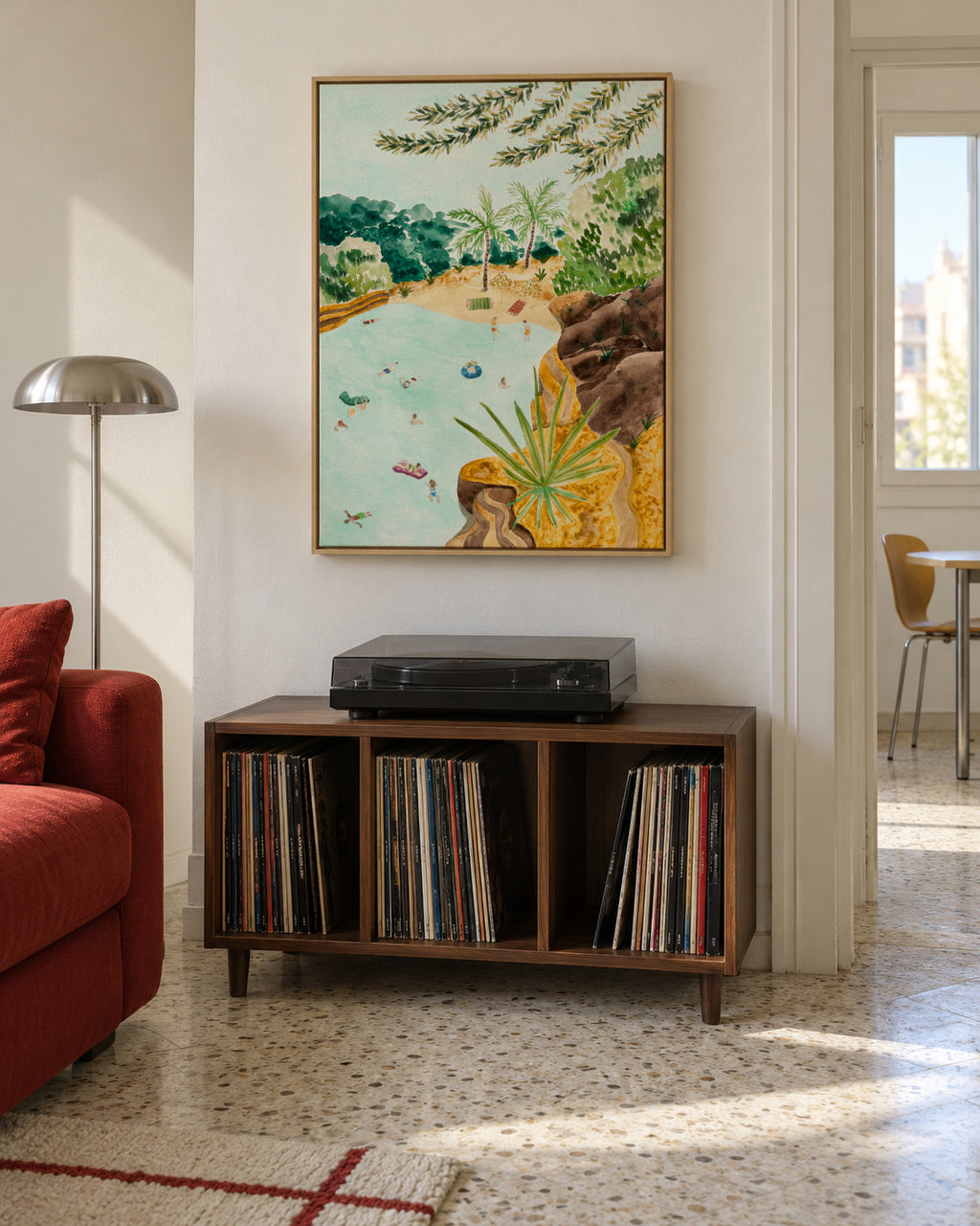 Cala Mallorquina - Framed canvas in an interior