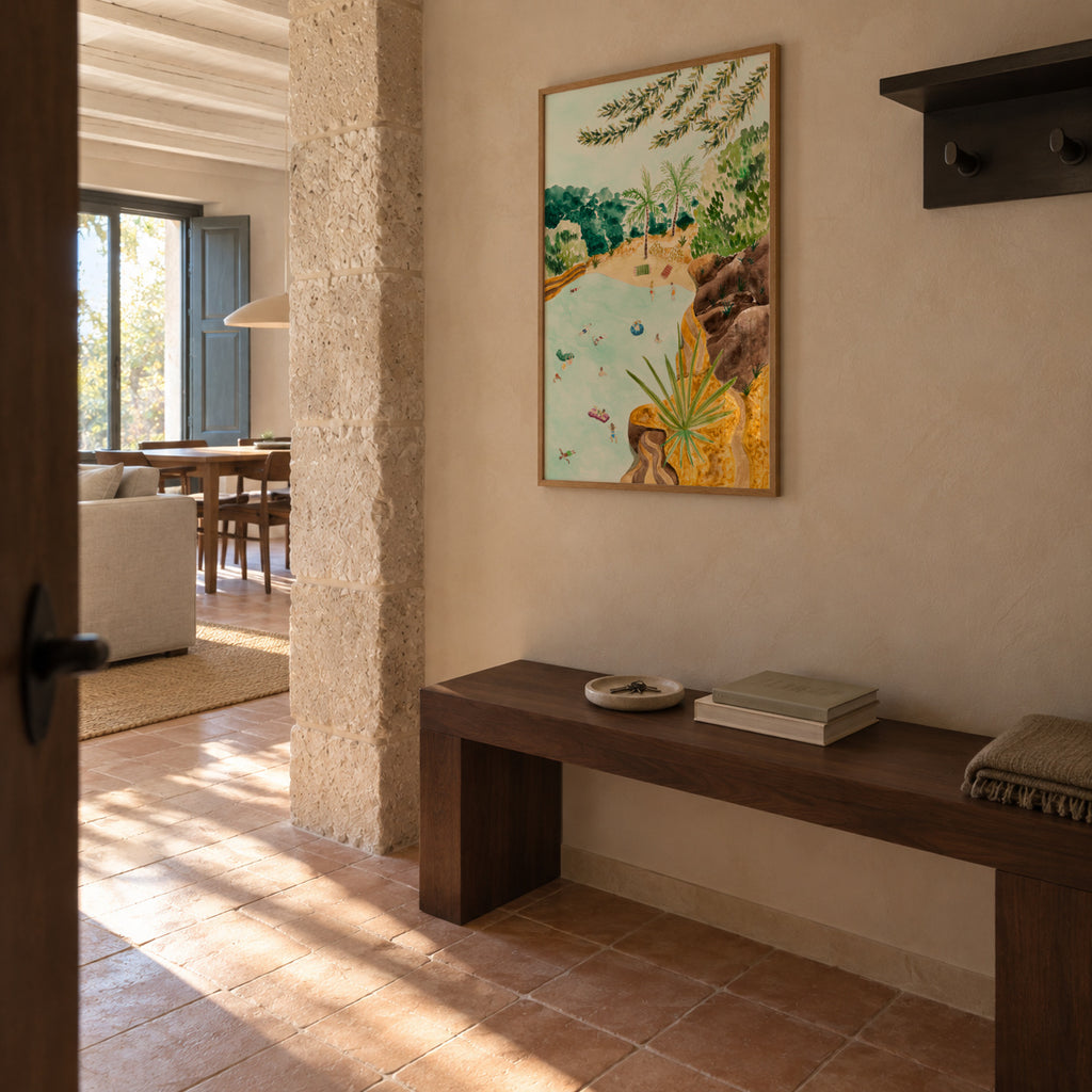 Cala Mallorquina - Framed poster in an interior