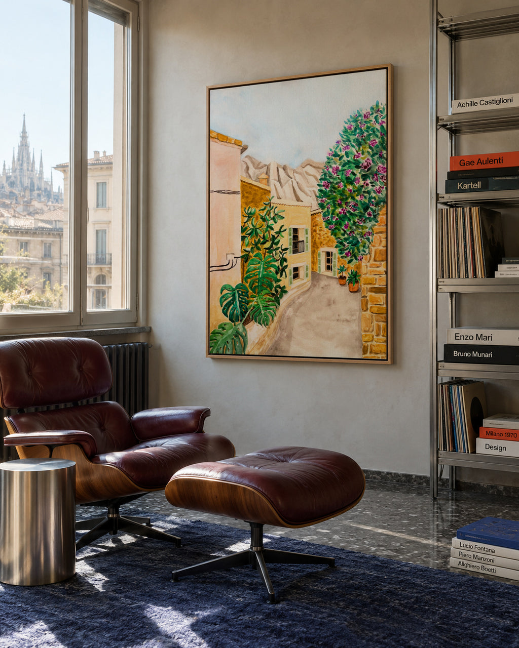 Fornalutx Village - Framed canvas in an interior