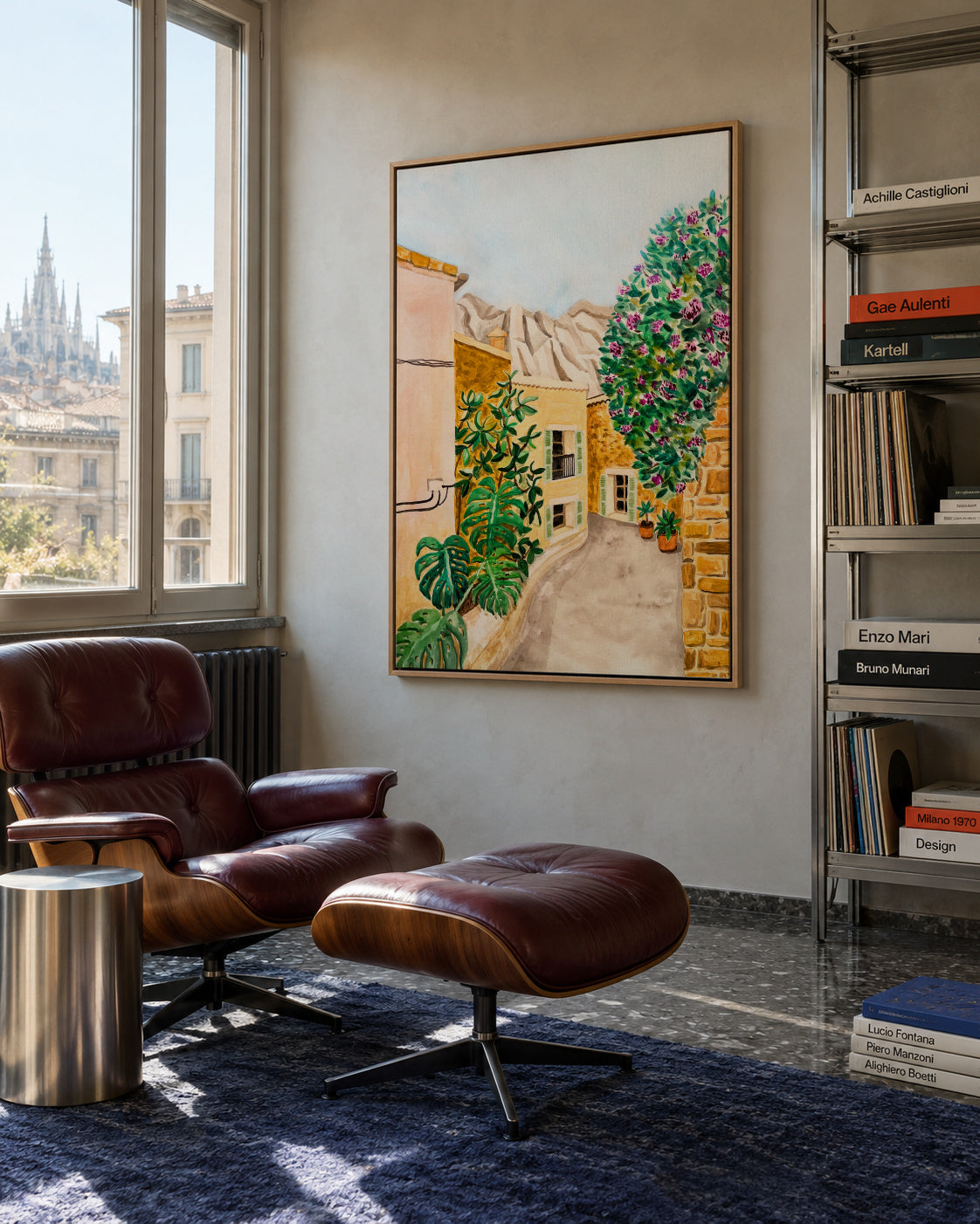Fornalutx Village - Framed canvas in an interior