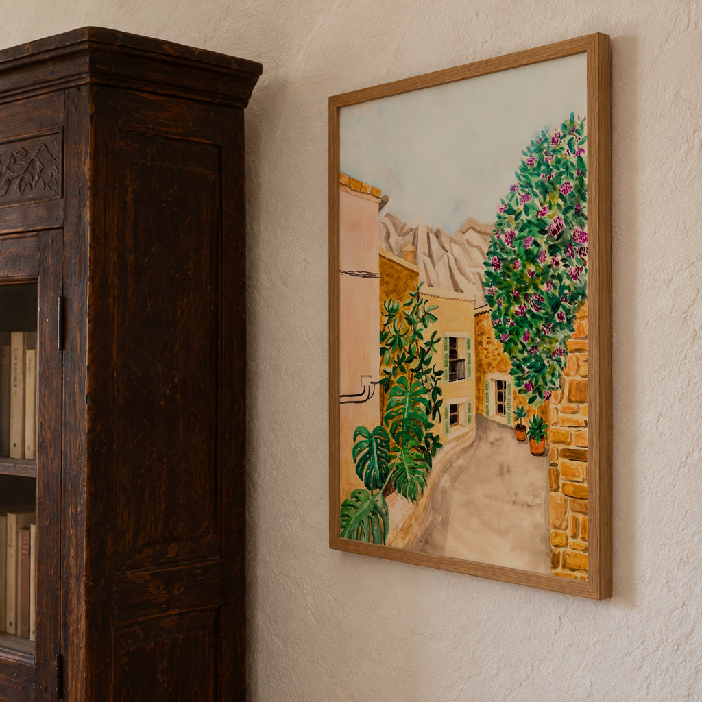 Fornalutx Village - Framed poster detail