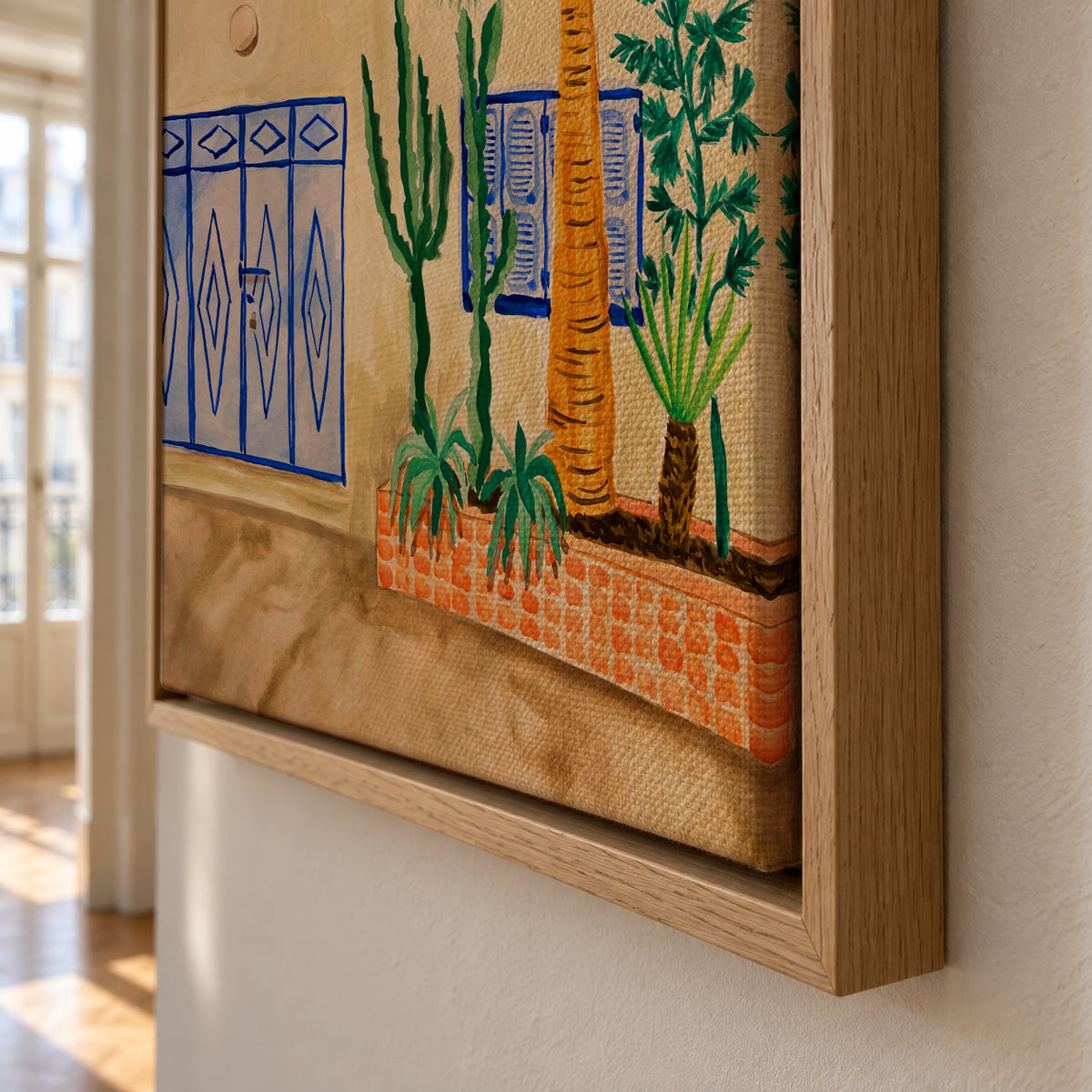 Moroccan Street - Framed canvas detail