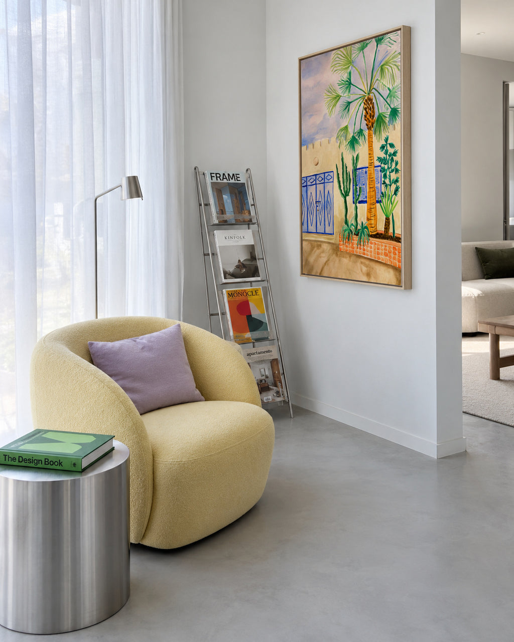 Moroccan Street - Framed canvas in an interior