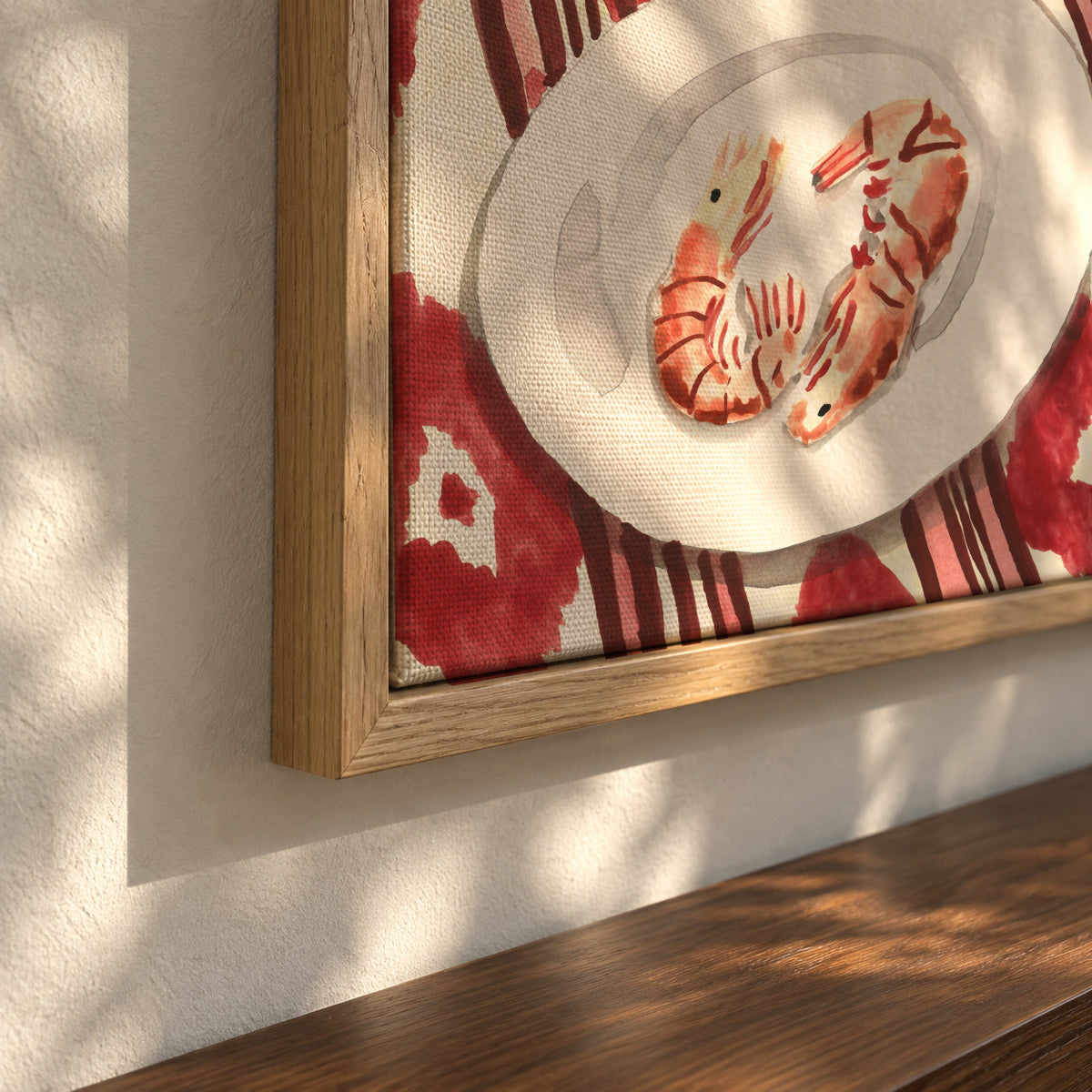 Mediterranean Paella Table - Framed canvas detail
