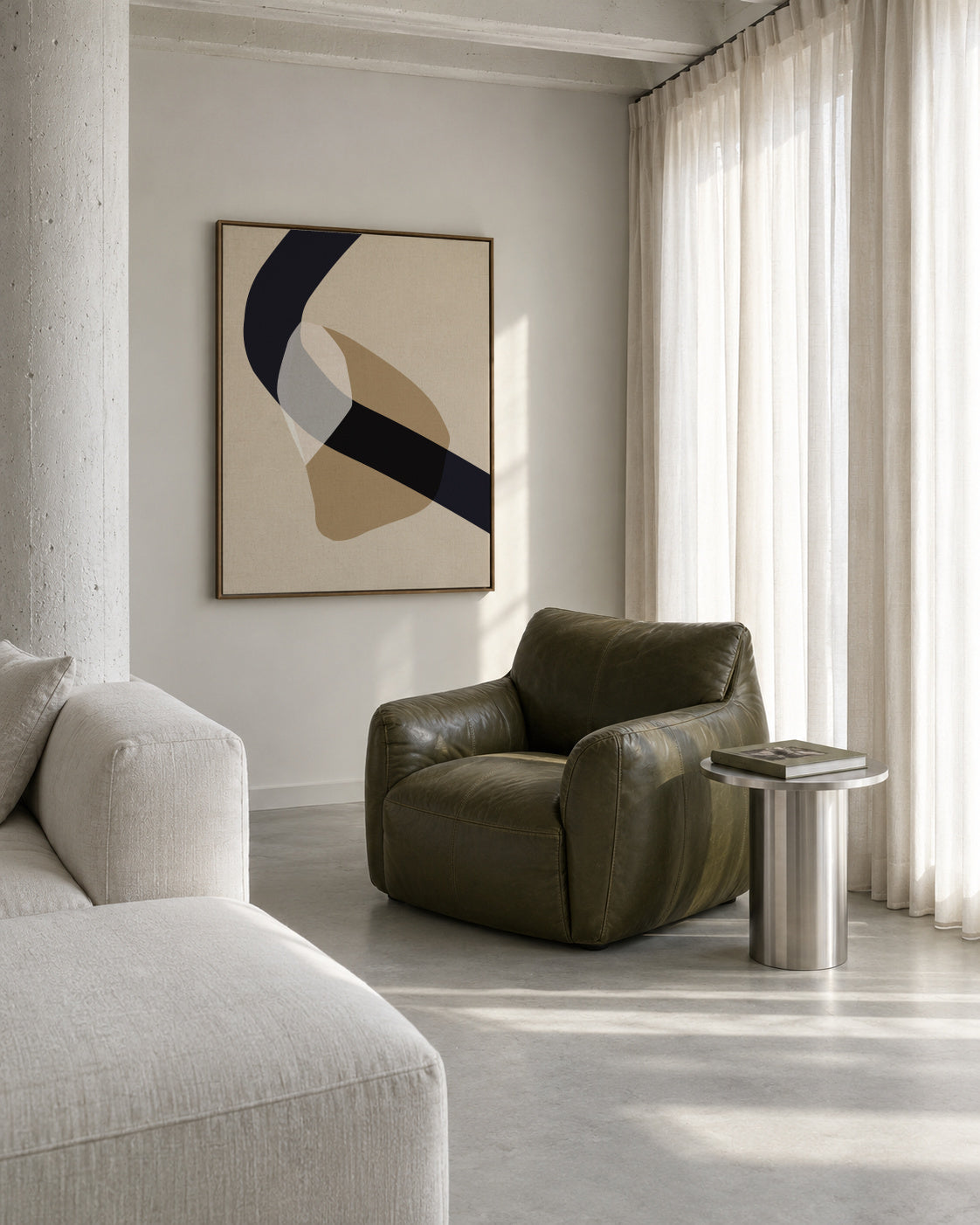 Form XVII - Framed canvas in an interior