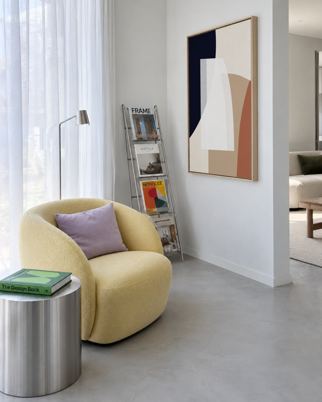 Abstract V - Framed canvas in an interior