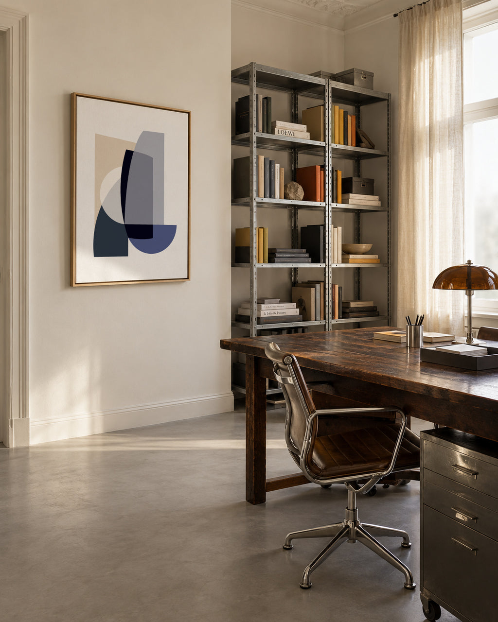 Abstract IV - Framed canvas in an interior