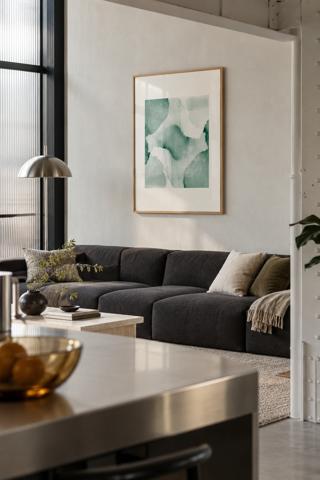 Watercolor V - Framed poster in an interior
