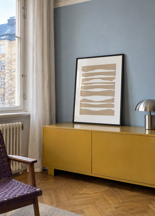Waves - Framed poster in an interior