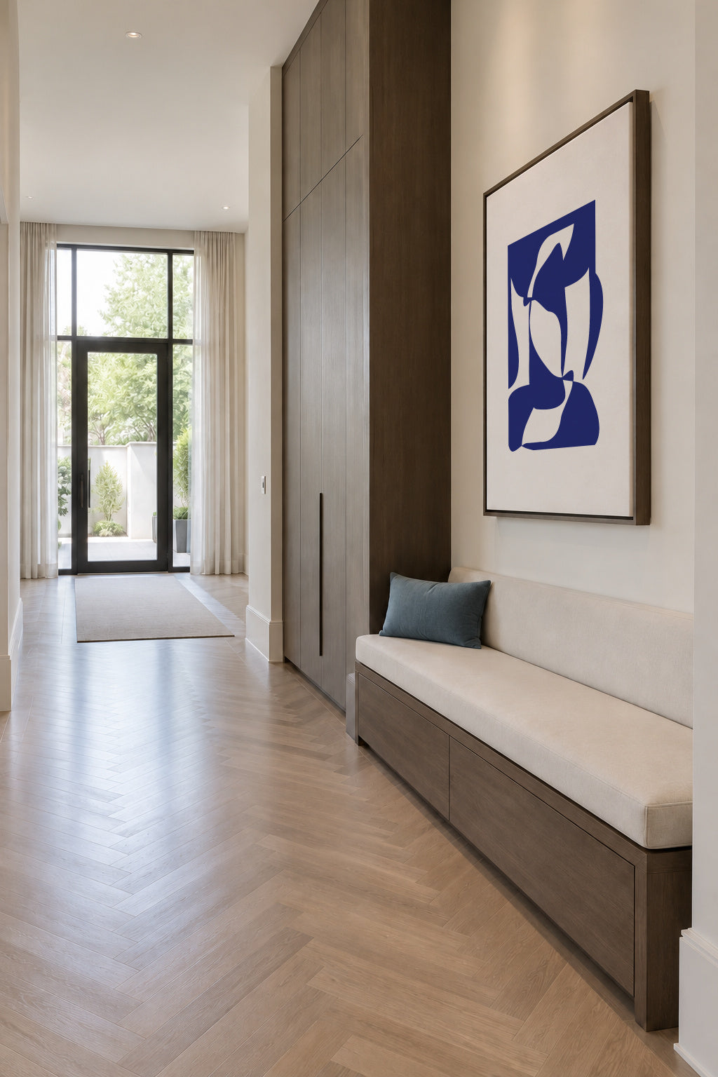 Silhouette V - Framed canvas in an interior